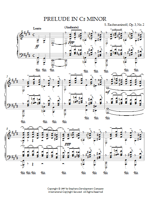 Preview Sergei Rachmaninoff Prelude in C# Minor, Op.3, No.2 Classical sheet music, notes and chords for Piano, SKU: 21581 sheet music, piano notes, chords, guitar tabs, score, transpose, transcribe, how to play, guide, download, learn, tutorial, progression, song, artist, awards, billboard, mtv, vh1, tour, single, album, release