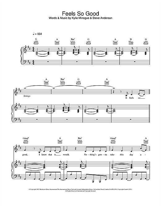 Preview Atomic Kitten Feels So Good Pop sheet music, notes and chords for Piano, Vocal & Guitar, SKU: 21805 sheet music, piano notes, chords, guitar tabs, score, transpose, transcribe, how to play, guide, download, learn, tutorial, progression, song, artist, awards, billboard, mtv, vh1, tour, single, album, release