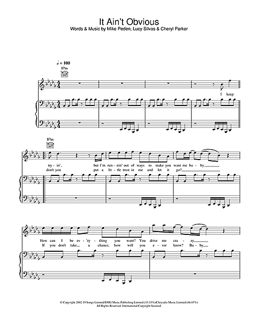 Preview Gareth Gates It Ain't Obvious Pop sheet music, notes and chords for Piano, Vocal & Guitar (Right-Hand Melody), SKU: 21847 sheet music, piano notes, chords, guitar tabs, score, transpose, transcribe, how to play, guide, download, learn, tutorial, progression, song, artist, awards, billboard, mtv, vh1, tour, single, album, release