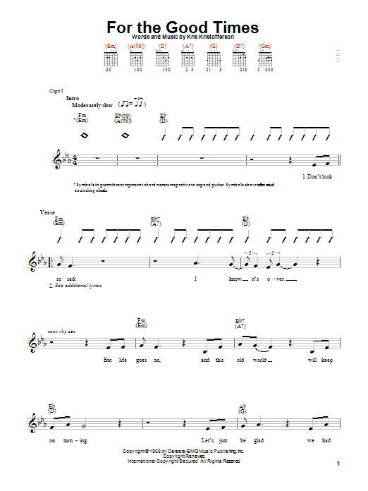 Preview Ray Price For The Good Times Pop sheet music, notes and chords for Guitar with strumming patterns, SKU: 22080 sheet music, piano notes, chords, guitar tabs, score, transpose, transcribe, how to play, guide, download, learn, tutorial, progression, song, artist, awards, billboard, mtv, vh1, tour, single, album, release