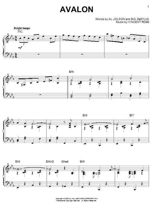 Preview Benny Goodman Avalon Jazz sheet music, notes and chords for Piano, SKU: 22601 sheet music, piano notes, chords, guitar tabs, score, transpose, transcribe, how to play, guide, download, learn, tutorial, progression, song, artist, awards, billboard, mtv, vh1, tour, single, album, release