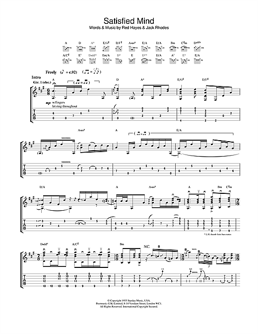 Preview Jeff Buckley Satisfied Mind Pop sheet music, notes and chords for Guitar Tab, SKU: 22982 sheet music, piano notes, chords, guitar tabs, score, transpose, transcribe, how to play, guide, download, learn, tutorial, progression, song, artist, awards, billboard, mtv, vh1, tour, single, album, release