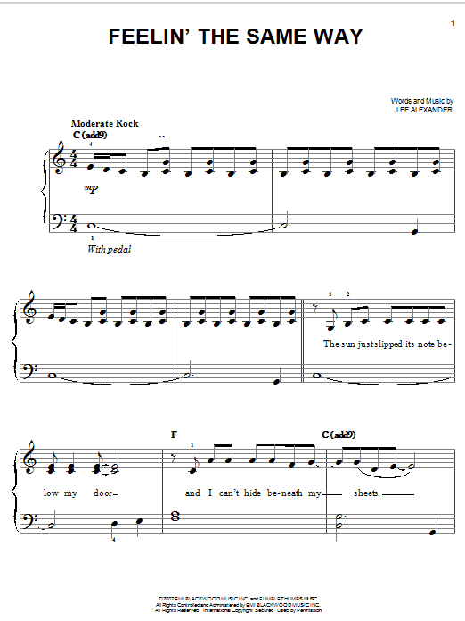 Preview Norah Jones Feelin' The Same Way Pop sheet music, notes and chords for Easy Piano, SKU: 23212 sheet music, piano notes, chords, guitar tabs, score, transpose, transcribe, how to play, guide, download, learn, tutorial, progression, song, artist, awards, billboard, mtv, vh1, tour, single, album, release