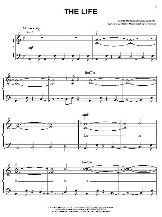 Preview Alicia Keys The Life Pop sheet music, notes and chords for Easy Piano, SKU: 23298 sheet music, piano notes, chords, guitar tabs, score, transpose, transcribe, how to play, guide, download, learn, tutorial, progression, song, artist, awards, billboard, mtv, vh1, tour, single, album, release