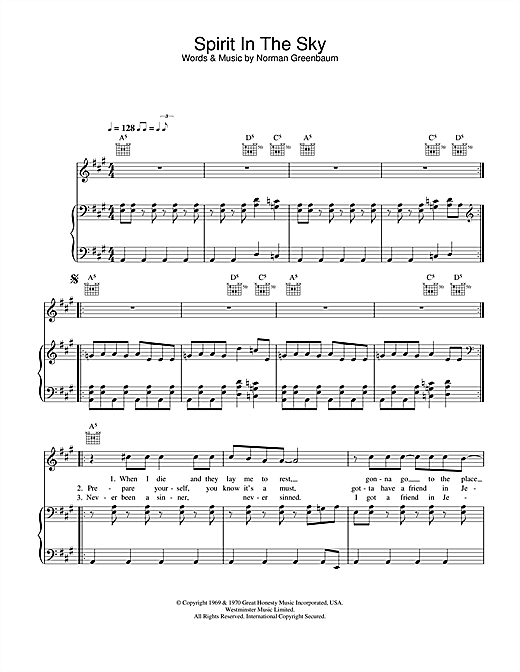 Preview Gareth Gates Spirit In The Sky Pop sheet music, notes and chords for Piano, Vocal & Guitar, SKU: 23356 sheet music, piano notes, chords, guitar tabs, score, transpose, transcribe, how to play, guide, download, learn, tutorial, progression, song, artist, awards, billboard, mtv, vh1, tour, single, album, release