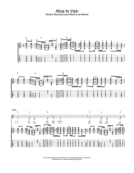 Preview Sleeper Alice In Vain Rock sheet music, notes and chords for Guitar Tab, SKU: 23421 sheet music, piano notes, chords, guitar tabs, score, transpose, transcribe, how to play, guide, download, learn, tutorial, progression, song, artist, awards, billboard, mtv, vh1, tour, single, album, release