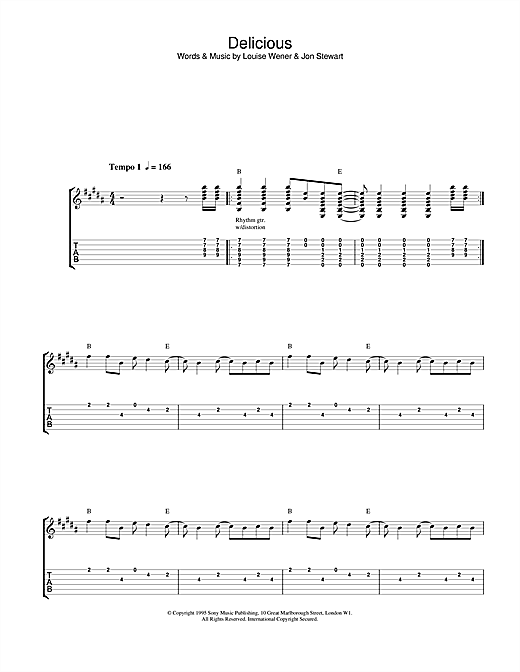 Preview Sleeper Delicious Rock sheet music, notes and chords for Guitar Tab, SKU: 23423 sheet music, piano notes, chords, guitar tabs, score, transpose, transcribe, how to play, guide, download, learn, tutorial, progression, song, artist, awards, billboard, mtv, vh1, tour, single, album, release