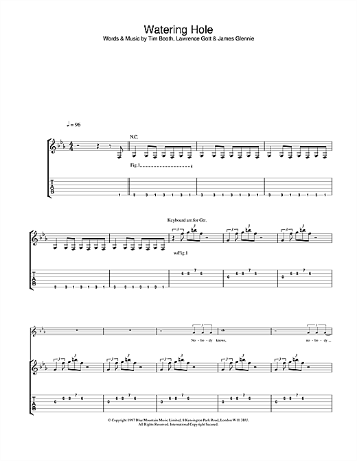 Preview James Watering Hole Pop sheet music, notes and chords for Guitar Tab, SKU: 23695 sheet music, piano notes, chords, guitar tabs, score, transpose, transcribe, how to play, guide, download, learn, tutorial, progression, song, artist, awards, billboard, mtv, vh1, tour, single, album, release