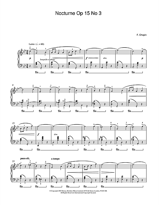 Preview Frédéric Chopin Nocturne Op.15, No.3 Classical sheet music, notes and chords for Piano, SKU: 24401 sheet music, piano notes, chords, guitar tabs, score, transpose, transcribe, how to play, guide, download, learn, tutorial, progression, song, artist, awards, billboard, mtv, vh1, tour, single, album, release