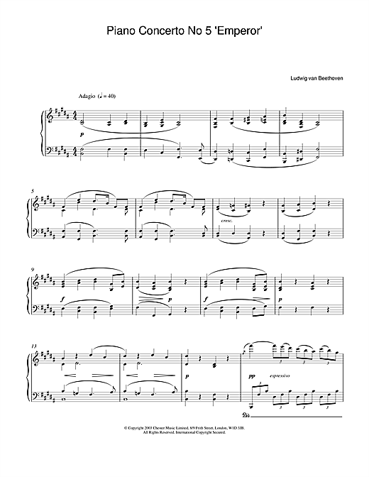 Preview Ludwig van Beethoven Piano Concerto No 5 'Emperor' Classical sheet music, notes and chords for Piano, SKU: 24424 sheet music, piano notes, chords, guitar tabs, score, transpose, transcribe, how to play, guide, download, learn, tutorial, progression, song, artist, awards, billboard, mtv, vh1, tour, single, album, release