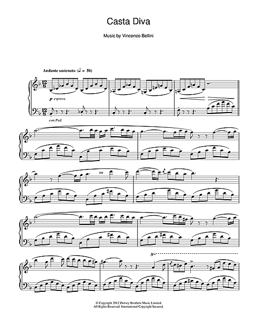 Preview Vincenzo Bellini Casta Diva Classical sheet music, notes and chords for Piano, SKU: 24448 sheet music, piano notes, chords, guitar tabs, score, transpose, transcribe, how to play, guide, download, learn, tutorial, progression, song, artist, awards, billboard, mtv, vh1, tour, single, album, release