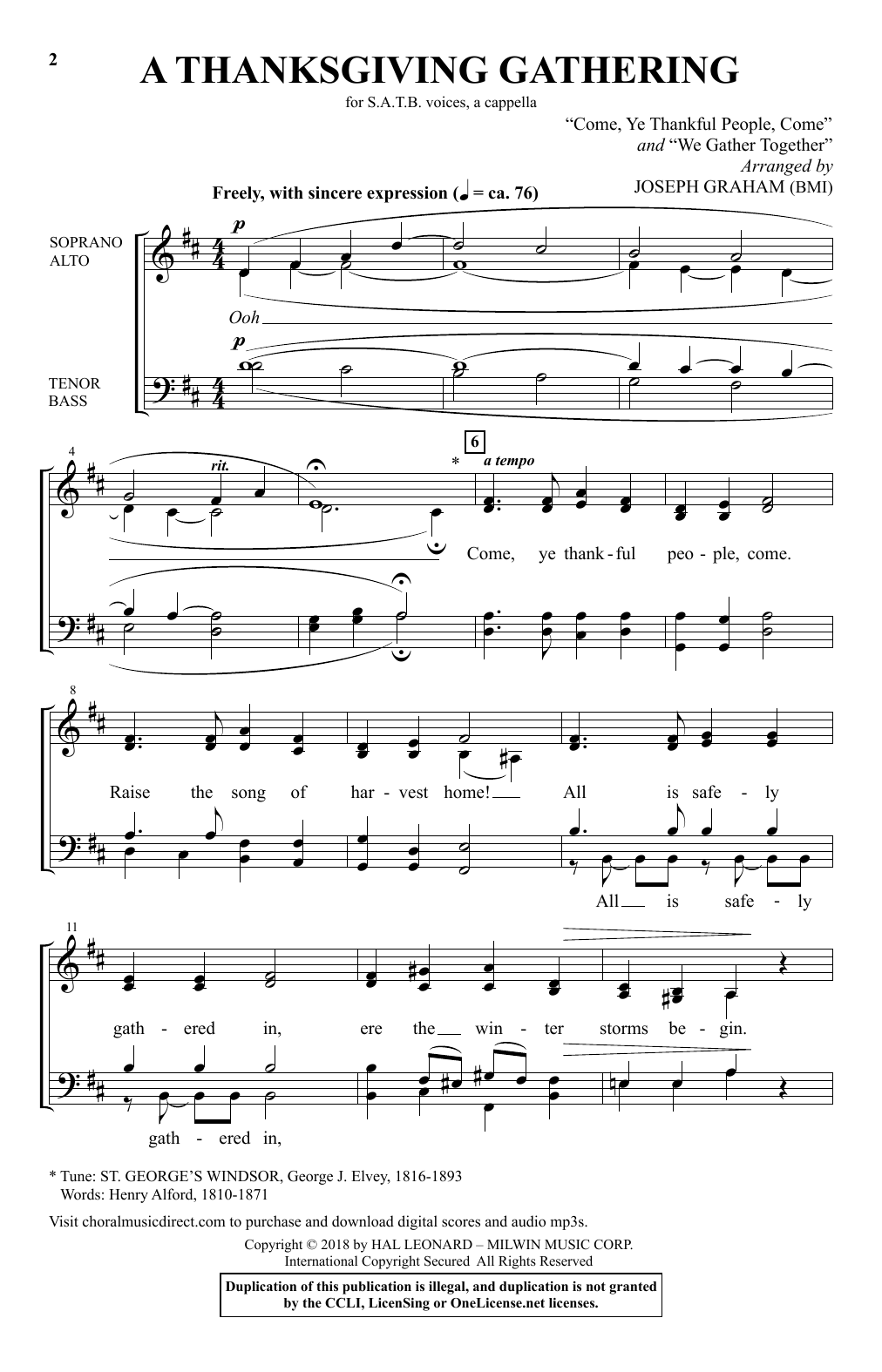 Preview Joseph Graham A Thanksgiving Gathering A Cappella sheet music, notes and chords for SATB, SKU: 251522 sheet music, piano notes, chords, guitar tabs, score, transpose, transcribe, how to play, guide, download, learn, tutorial, progression, song, artist, awards, billboard, mtv, vh1, tour, single, album, release