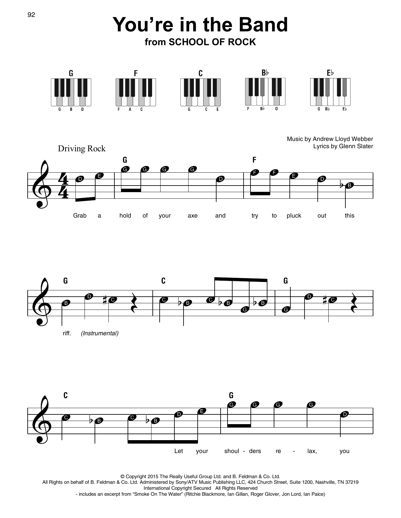 Preview Andrew Lloyd Webber You're In The Band Pop sheet music, notes and chords for Super Easy Piano, SKU: 253486 sheet music, piano notes, chords, guitar tabs, score, transpose, transcribe, how to play, guide, download, learn, tutorial, progression, song, artist, awards, billboard, mtv, vh1, tour, single, album, release