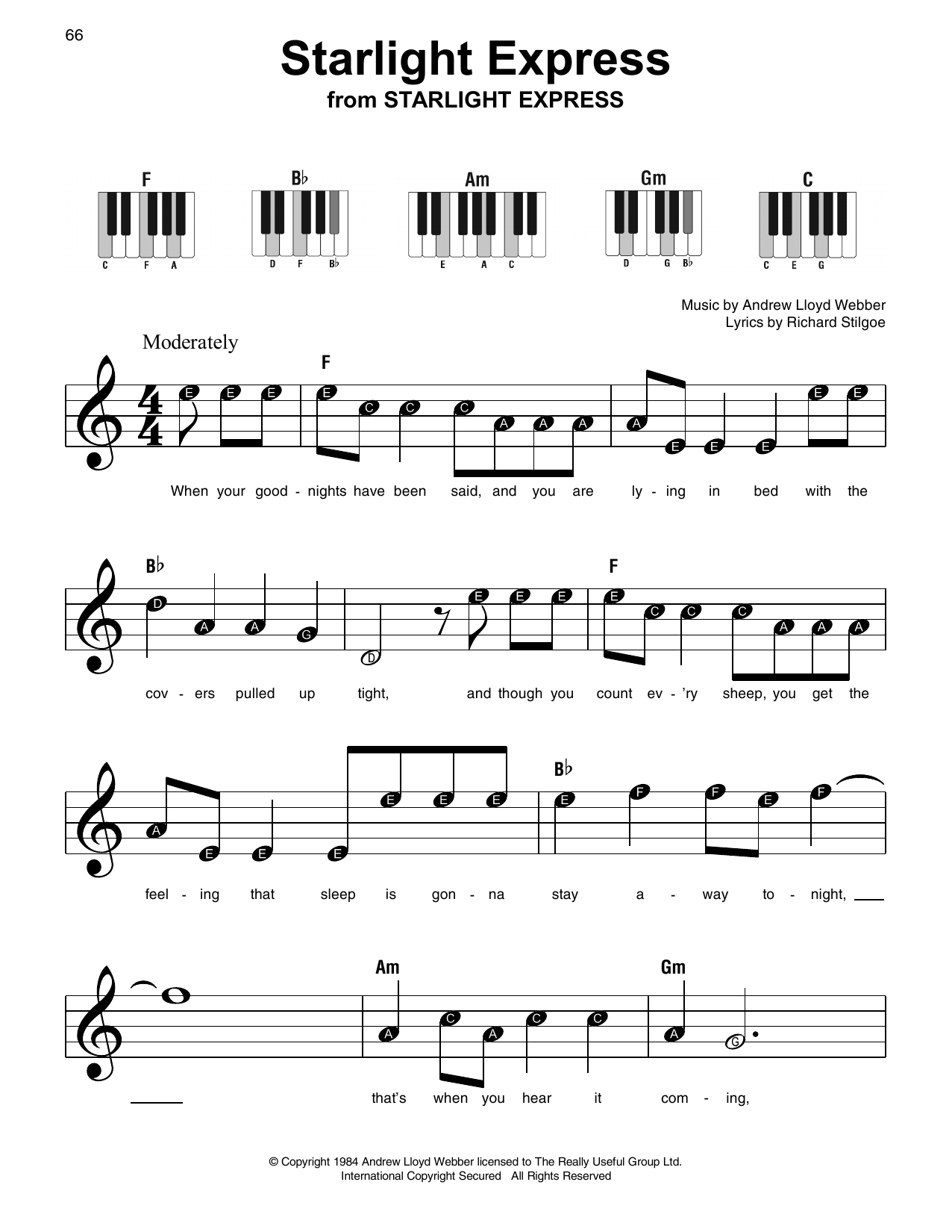 Preview Andrew Lloyd Webber Starlight Express Broadway sheet music, notes and chords for Super Easy Piano, SKU: 253504 sheet music, piano notes, chords, guitar tabs, score, transpose, transcribe, how to play, guide, download, learn, tutorial, progression, song, artist, awards, billboard, mtv, vh1, tour, single, album, release