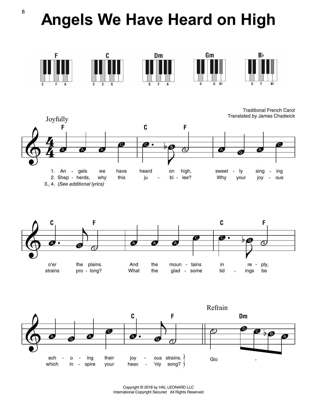 Preview Traditional French Carol Angels We Have Heard On High Christmas sheet music, notes and chords for Super Easy Piano, SKU: 253693 sheet music, piano notes, chords, guitar tabs, score, transpose, transcribe, how to play, guide, download, learn, tutorial, progression, song, artist, awards, billboard, mtv, vh1, tour, single, album, release