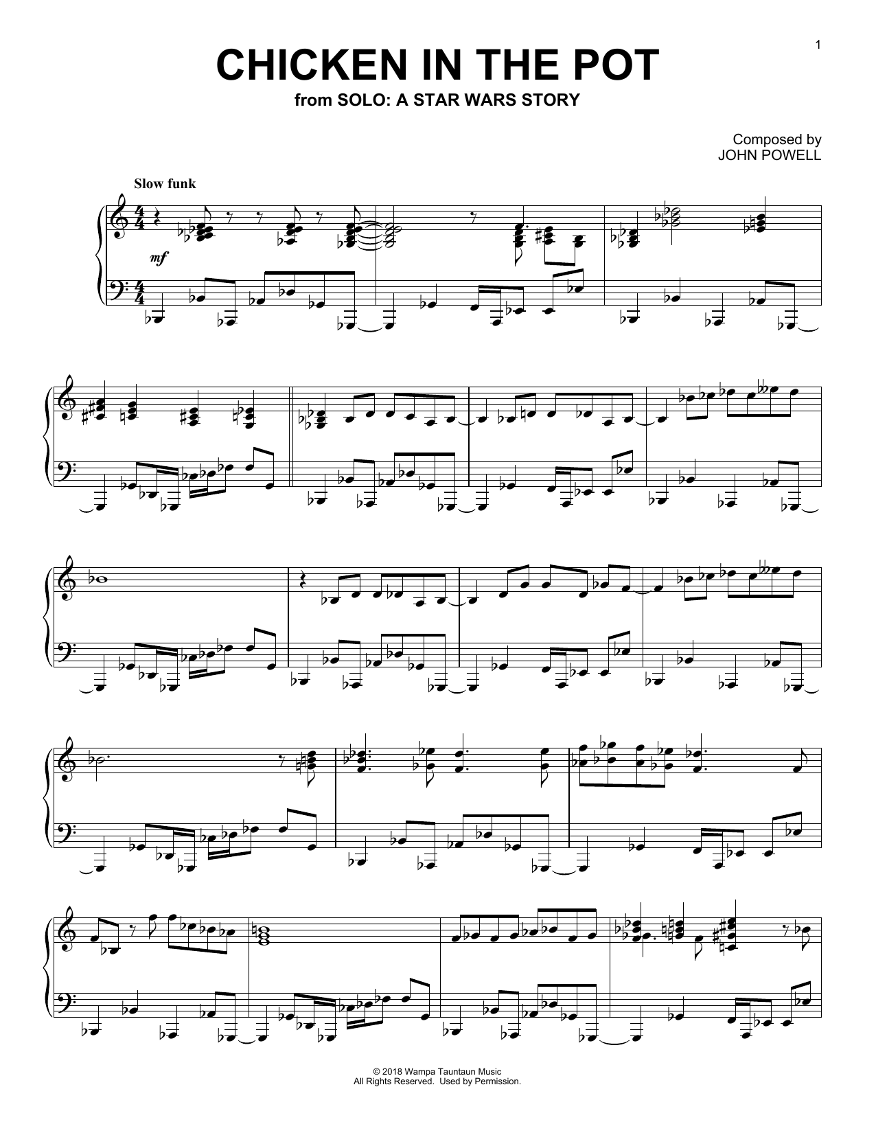 Preview John Powell Chicken In The Pot Classical sheet music, notes and chords for Piano, SKU: 254286 sheet music, piano notes, chords, guitar tabs, score, transpose, transcribe, how to play, guide, download, learn, tutorial, progression, song, artist, awards, billboard, mtv, vh1, tour, single, album, release
