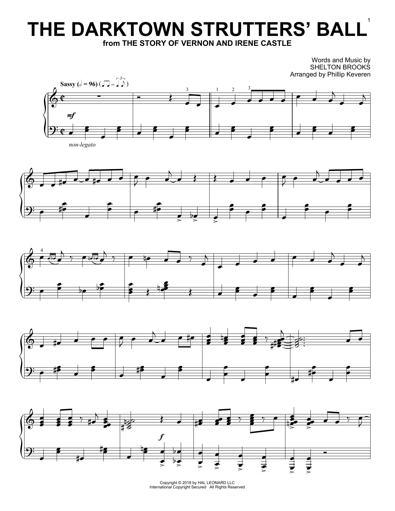 Preview Shelton Brooks The Darktown Strutters' Ball (arr. Phillip Keveren) Folk sheet music, notes and chords for Piano, SKU: 255224 sheet music, piano notes, chords, guitar tabs, score, transpose, transcribe, how to play, guide, download, learn, tutorial, progression, song, artist, awards, billboard, mtv, vh1, tour, single, album, release