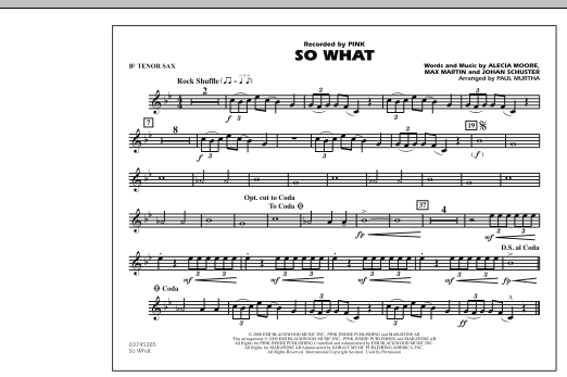 Preview Paul Murtha So What - Bb Tenor Sax Pop sheet music, notes and chords for Marching Band, SKU: 277772 sheet music, piano notes, chords, guitar tabs, score, transpose, transcribe, how to play, guide, download, learn, tutorial, progression, song, artist, awards, billboard, mtv, vh1, tour, single, album, release