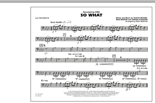 Preview Paul Murtha So What - 2nd Trombone Pop sheet music, notes and chords for Marching Band, SKU: 277780 sheet music, piano notes, chords, guitar tabs, score, transpose, transcribe, how to play, guide, download, learn, tutorial, progression, song, artist, awards, billboard, mtv, vh1, tour, single, album, release