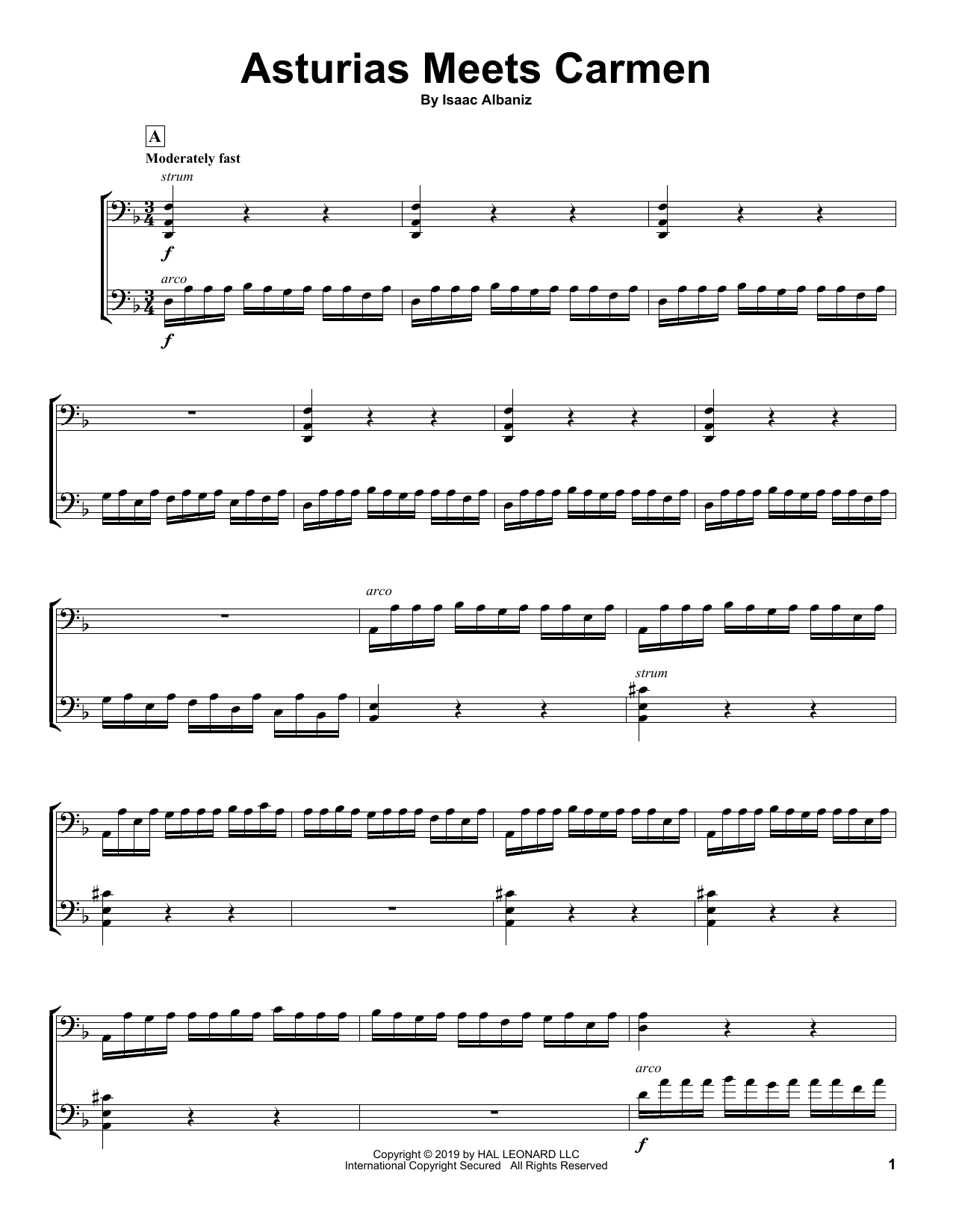 2Cellos Asturias Meets Carmen Sheet Music Notes & Chords for Cello Duet - Download or Print PDF