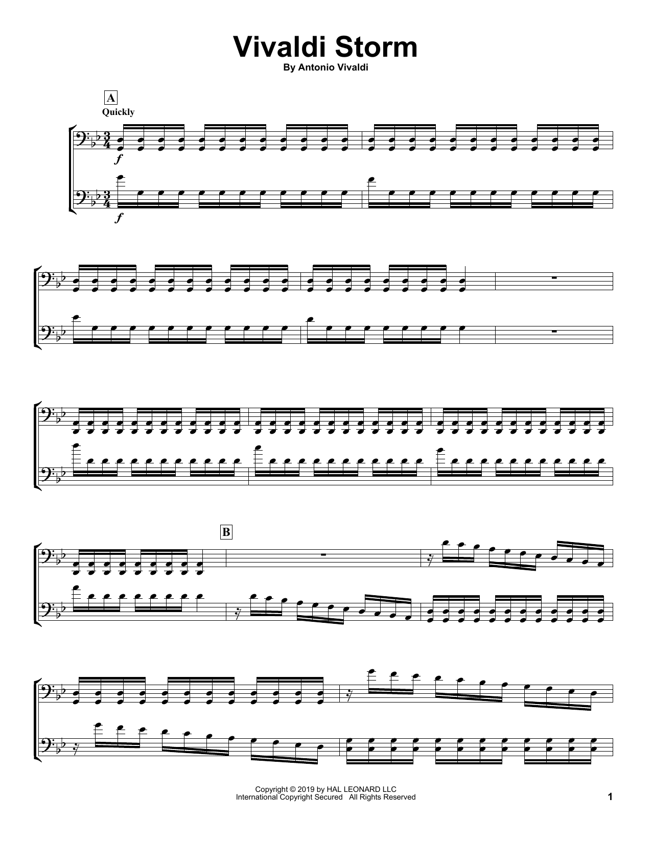 2Cellos Vivaldi Storm Sheet Music Notes & Chords for Cello Duet - Download or Print PDF