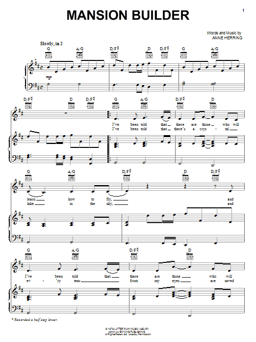2nd Chapter Of Acts Mansion Builder Sheet Music Notes & Chords for Piano, Vocal & Guitar (Right-Hand Melody) - Download or Print PDF 2nd Chapter Of Acts Mansion Builder Sheet Music Notes & Chords for Piano, Vocal & Guitar (Right-Hand Melody) - Download or Print PDF