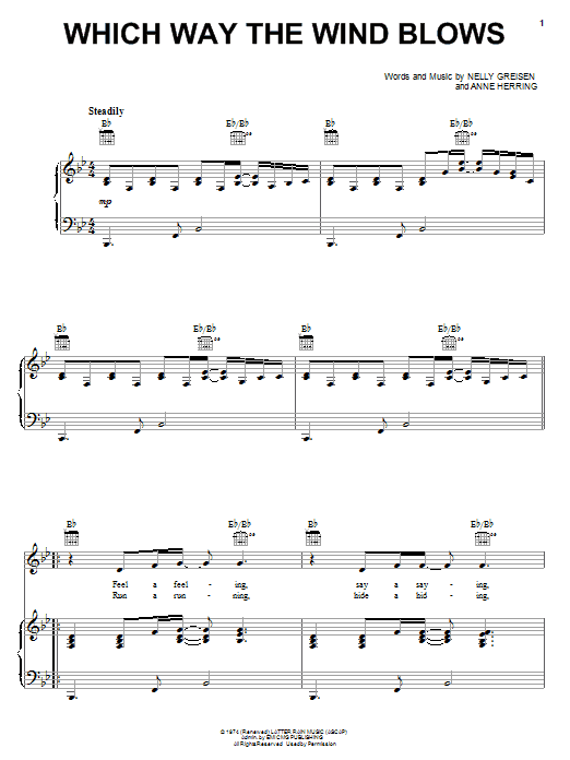 2nd Chapter Of Acts Which Way The Wind Blows Sheet Music Notes & Chords for Piano, Vocal & Guitar (Right-Hand Melody) - Download or Print PDF