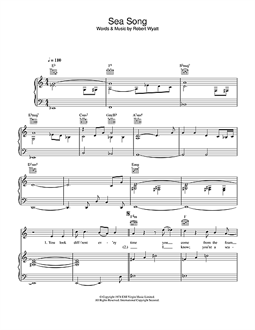Robert Wyatt Sea Song Sheet Music Notes Chords Download Rock