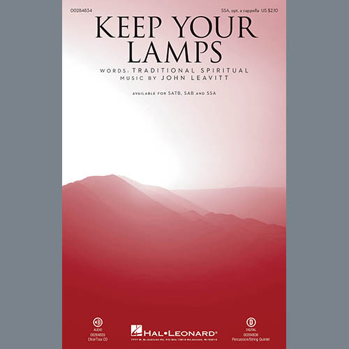 John Leavitt John Leavitt, Keep Your Lamps Trimmed And Burning, SSA Choir