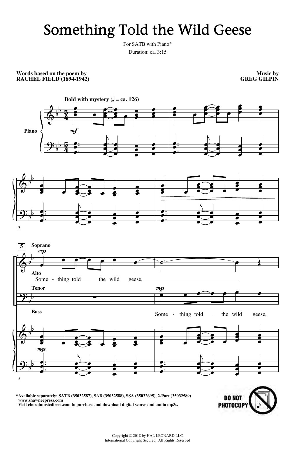 Preview Greg Gilpin Something Told The Wild Geese Concert sheet music, notes and chords for SATB Choir, SKU: 410509 sheet music, piano notes, chords, guitar tabs, score, transpose, transcribe, how to play, guide, download, learn, tutorial, progression, song, artist, awards, billboard, mtv, vh1, tour, single, album, release