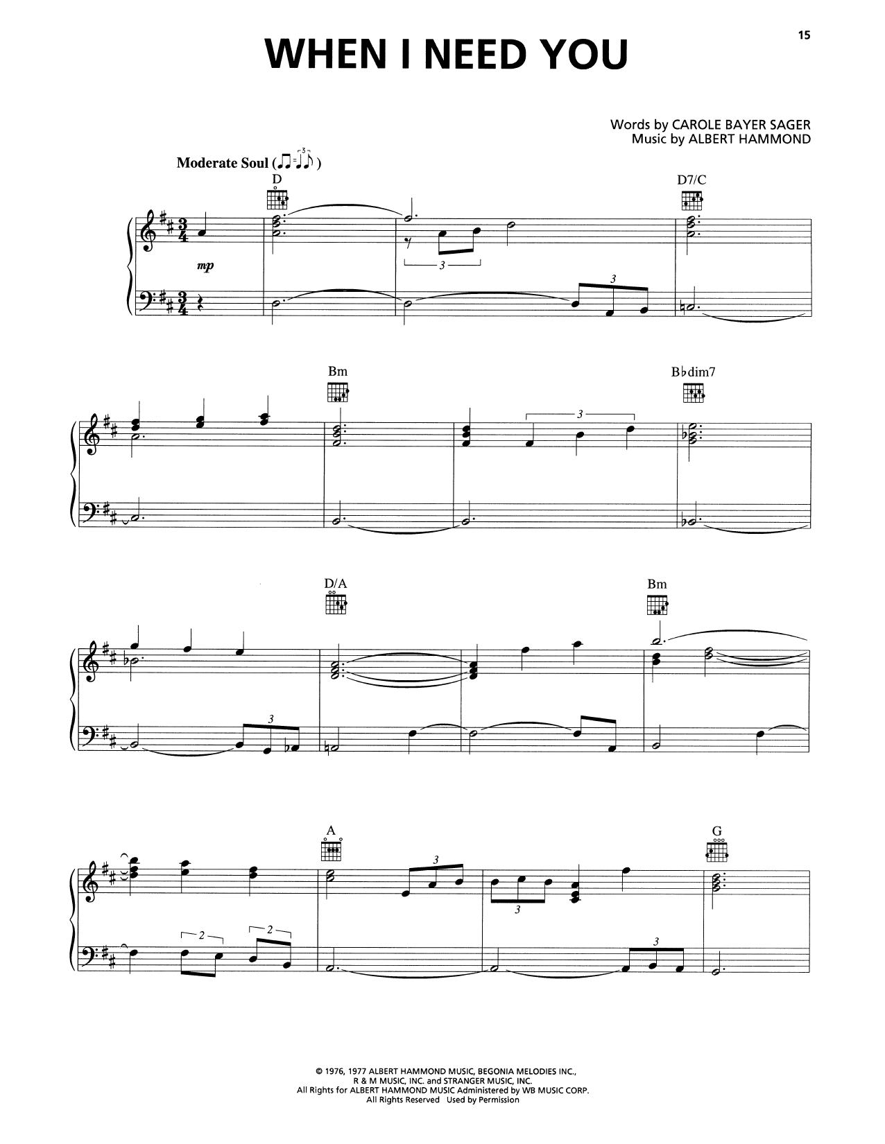 Preview Rod Stewart When I Need You Pop sheet music, notes and chords for Piano, Vocal & Guitar (Right-Hand Melody), SKU: 410577 sheet music, piano notes, chords, guitar tabs, score, transpose, transcribe, how to play, guide, download, learn, tutorial, progression, song, artist, awards, billboard, mtv, vh1, tour, single, album, release