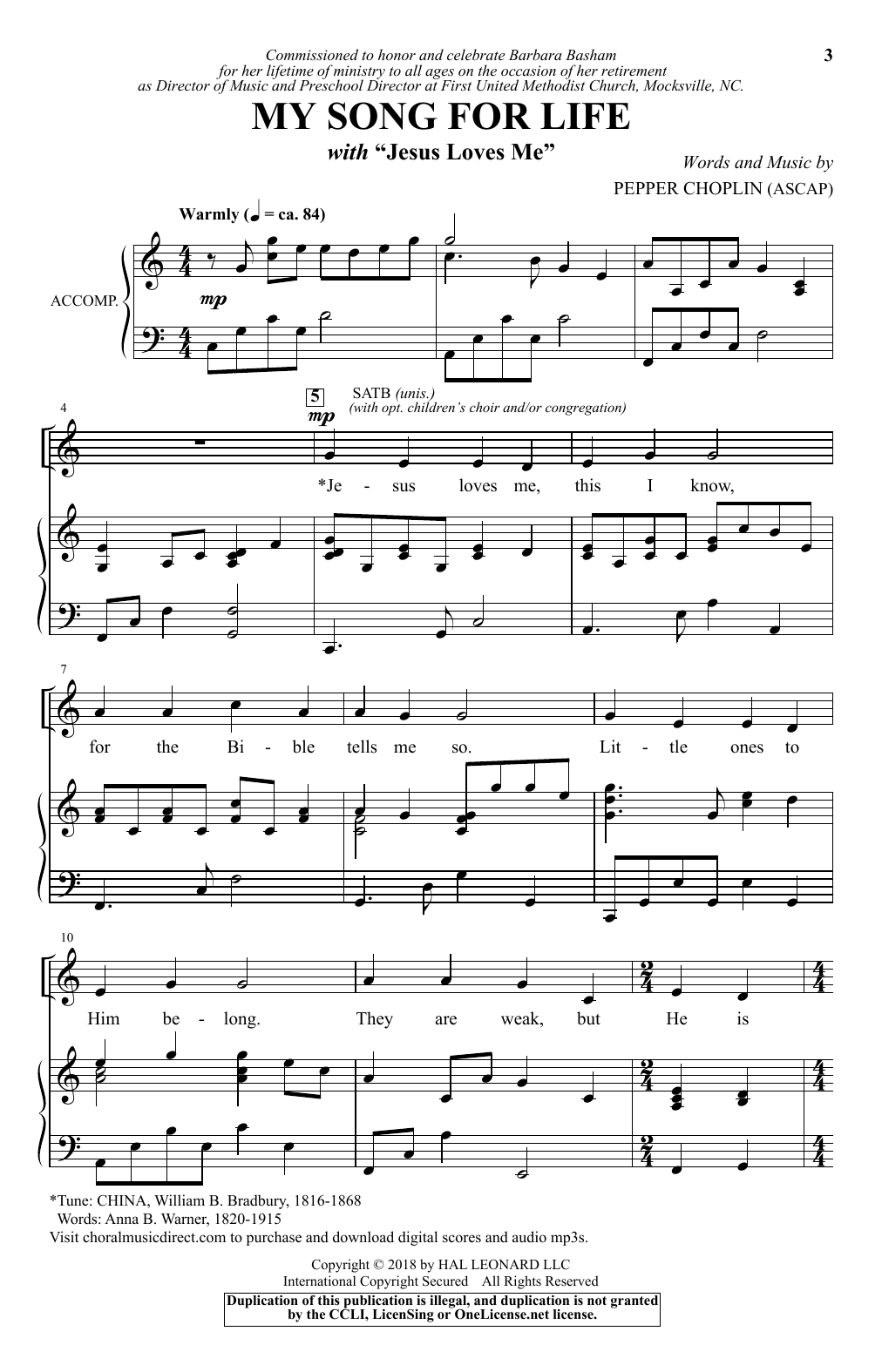 Preview Pepper Choplin My Song For Life (With sheet music, piano notes, chords, guitar tabs, score, transpose, transcribe, how to play, guide, download, learn, tutorial, progression, song, artist, awards, billboard, mtv, vh1, tour, single, album, release