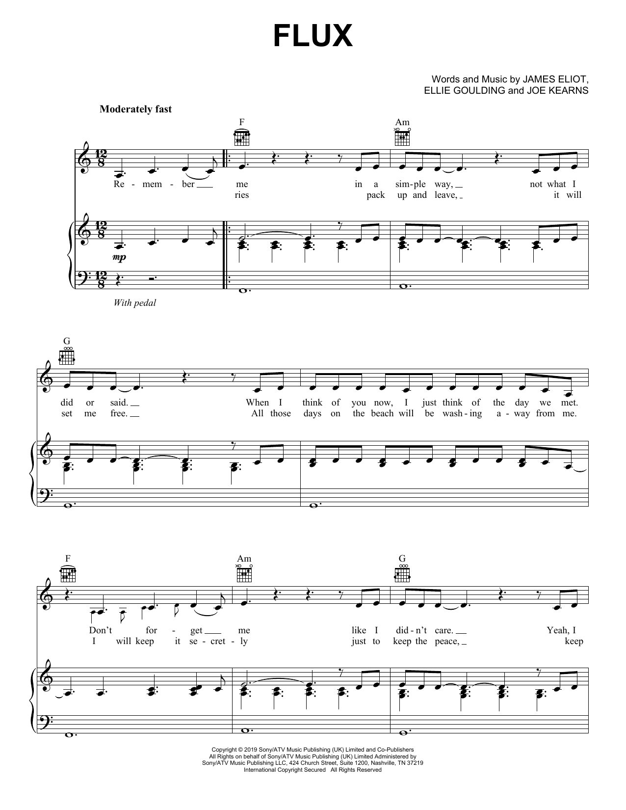 Preview Ellie Goulding Flux Pop sheet music, notes and chords for Piano, Vocal & Guitar (Right-Hand Melody), SKU: 410644 sheet music, piano notes, chords, guitar tabs, score, transpose, transcribe, how to play, guide, download, learn, tutorial, progression, song, artist, awards, billboard, mtv, vh1, tour, single, album, release
