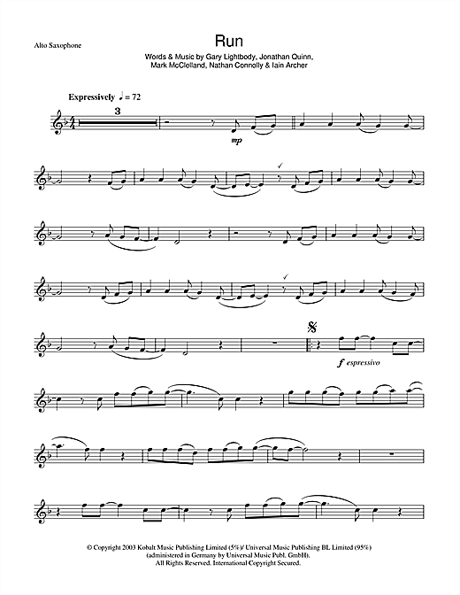 Leona Lewis Run Sheet Music Notes Chords Download Pop Notes Alto Saxophone Pdf Print 47249