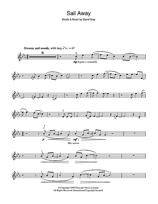 Sail Away Pop sheet music, notes and chords for Violin, SKU: 47700. sheet m...