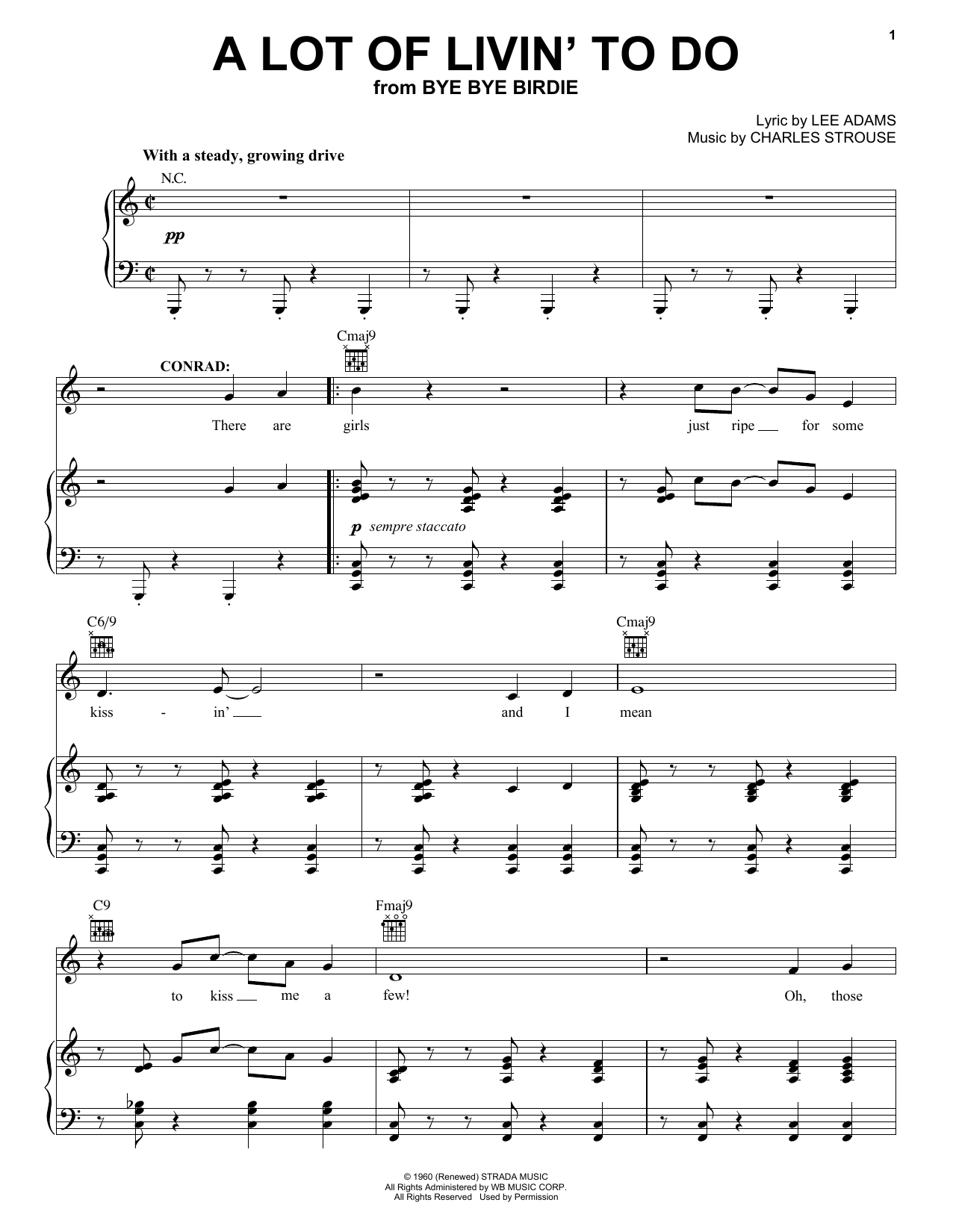 The Songs of Charles Strouse Learn to Play Piano Vocal /& Guitar Music Book