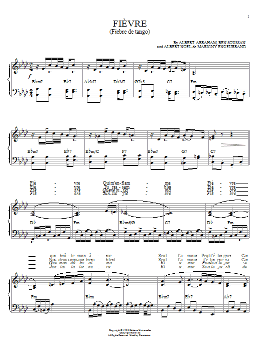 Preview Astor Piazzolla Fievre (Fiebre de Tango) Jazz sheet music, notes and chords for Piano, SKU: 58818 sheet music, piano notes, chords, guitar tabs, score, transpose, transcribe, how to play, guide, download, learn, tutorial, progression, song, artist, awards, billboard, mtv, vh1, tour, single, album, release