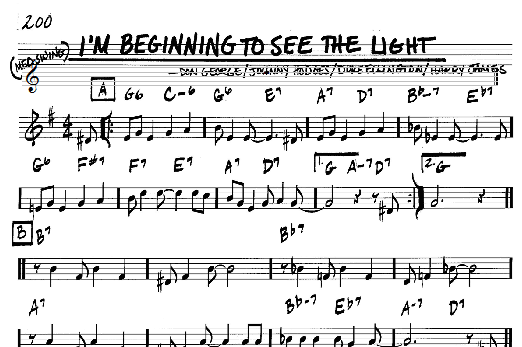 Duke Ellington I M Beginning To See The Light Sheet Music Notes