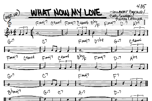 Preview Gilbert Becaud What Now My Love Jazz sheet music, notes and chords for Real Book - Melody & Chords - C Instruments, SKU: 60798 sheet music, piano notes, chords, guitar tabs, score, transpose, transcribe, how to play, guide, download, learn, tutorial, progression, song, artist, awards, billboard, mtv, vh1, tour, single, album, release