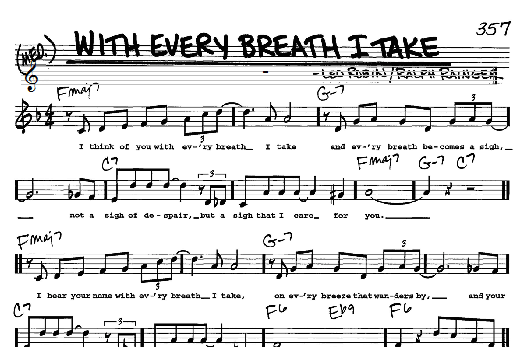 Leo Robin With Every Breath I Take Sheet Music Notes Chords