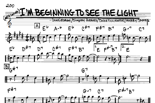 Duke Ellington I M Beginning To See The Light Sheet Music Notes Chords Download Jazz Notes Real Book Melody Chords Eb Instruments Pdf Print 617