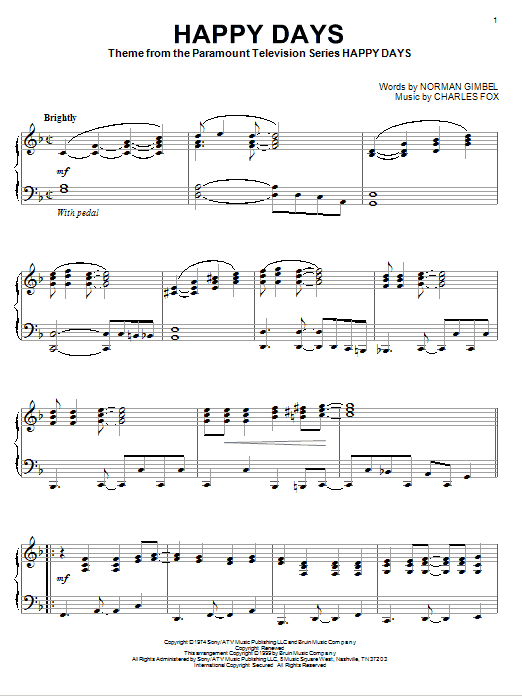 Preview Pratt & McClain Happy Days Rock sheet music, notes and chords for Piano, SKU: 75323 sheet music, piano notes, chords, guitar tabs, score, transpose, transcribe, how to play, guide, download, learn, tutorial, progression, song, artist, awards, billboard, mtv, vh1, tour, single, album, release