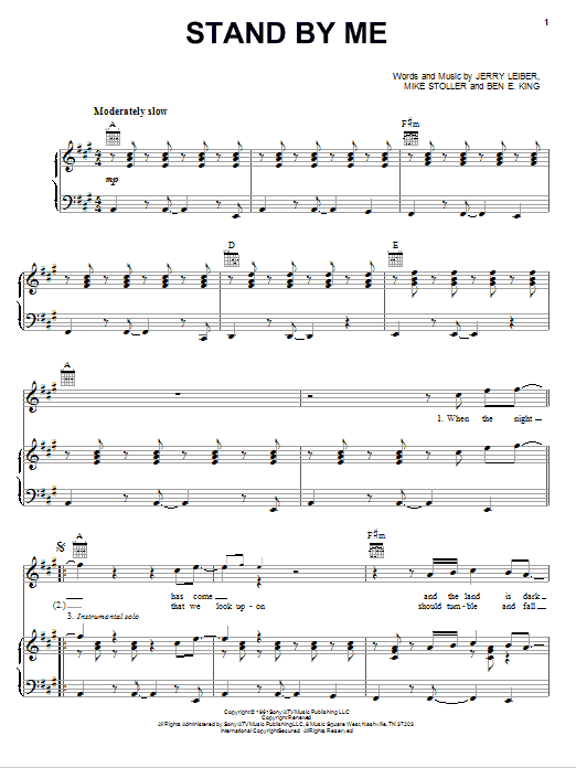 John Lennon Stand By Me Sheet Music Notes Chords Download Rock Notes Piano Vocal Guitar Right Hand Melody Pdf Print 77766