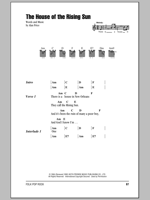 The Animals The House Of The Rising Sun Sheet Music Notes Chords Download Pop Notes Lyrics Chords Pdf Print 84027,Meghan Markle And Prince Harry House In Santa Barbara