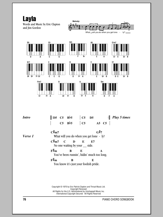 Eric Clapton Layla Sheet Music Notes Chords Download Rock Notes Lyrics Piano Chords Pdf Print 87589 Layla piano exit guitar part ii. music notes room