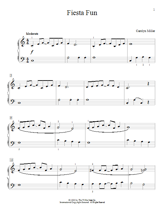 Carolyn Miller Fiesta Fun Sheet Music Notes Chords Download Pop