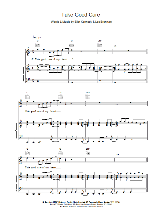 911 Take Good Care Sheet Music Notes & Chords for Piano, Vocal & Guitar (Right-Hand Melody) - Download or Print PDF