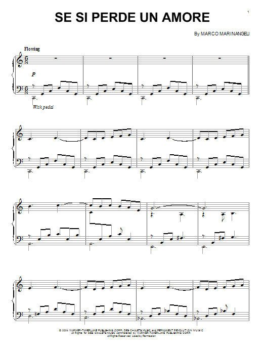 Preview William Joseph Se Si Perde Un Amore Classical sheet music, notes and chords for Piano, SKU: 91583 sheet music, piano notes, chords, guitar tabs, score, transpose, transcribe, how to play, guide, download, learn, tutorial, progression, song, artist, awards, billboard, mtv, vh1, tour, single, album, release
