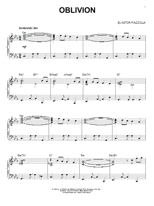 Preview Astor Piazzolla Oblivion Classical sheet music, notes and chords for Piano, SKU: 97072 sheet music, piano notes, chords, guitar tabs, score, transpose, transcribe, how to play, guide, download, learn, tutorial, progression, song, artist, awards, billboard, mtv, vh1, tour, single, album, release