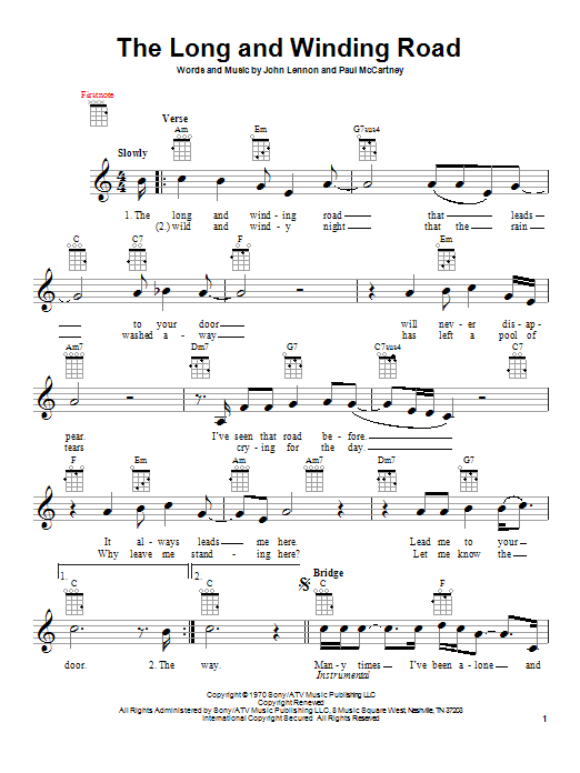 The Beatles The Long And Winding Road Sheet Music Download Pdf Score